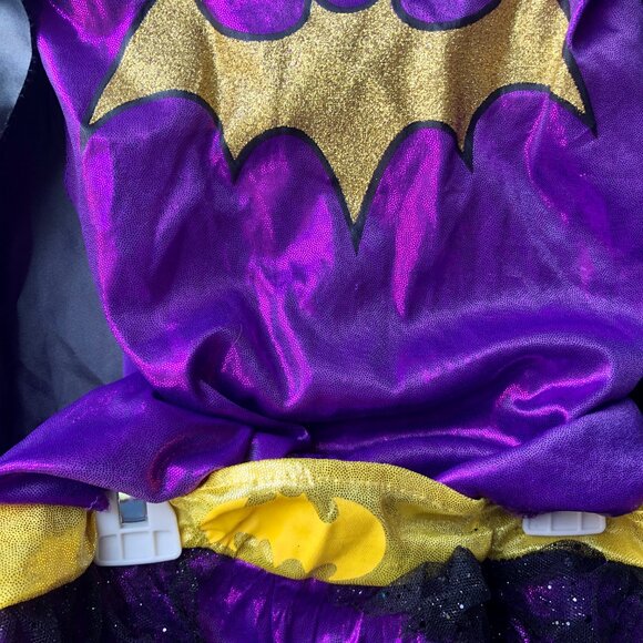 DC Super Hero Girls Batgirl Purple Costume Dress 4–6X Jakks Pacific Kids - Picture 4 of 7